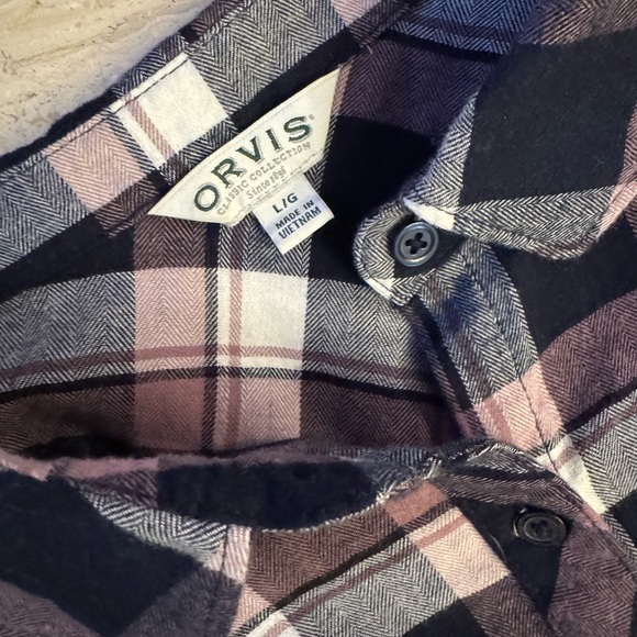 Orvis size large women's blue and pink long sleeve flannel
Button down shirt - Picture 2 of 2